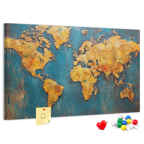 Cork board Decorative world map