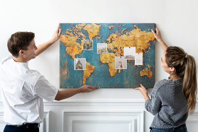Cork board Decorative world map