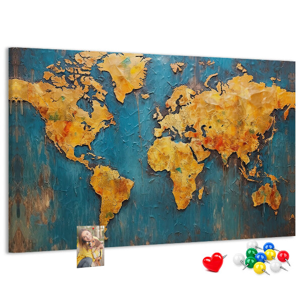 Cork board Decorative world map
