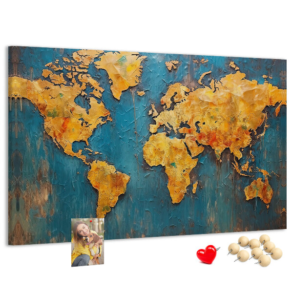 Cork board Decorative world map