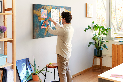 Cork board Decorative world map