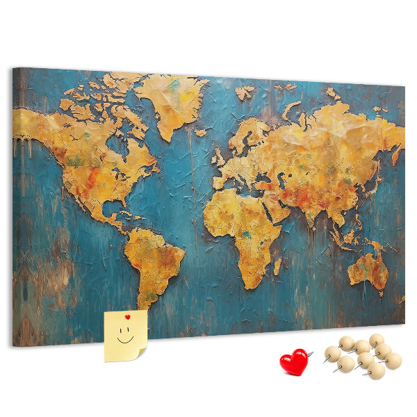Cork board Decorative world map