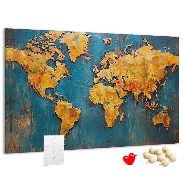 Cork board Decorative world map