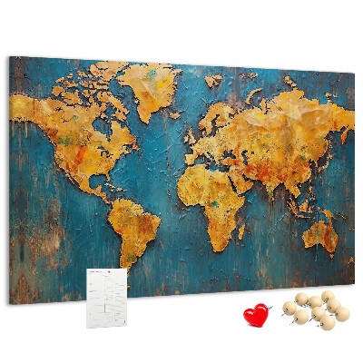 Cork board Decorative world map