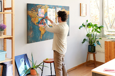 Cork board Decorative world map