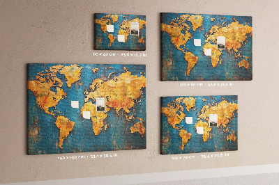 Cork board Decorative world map