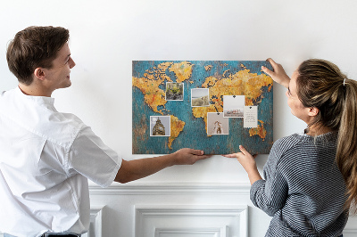 Cork board Decorative world map