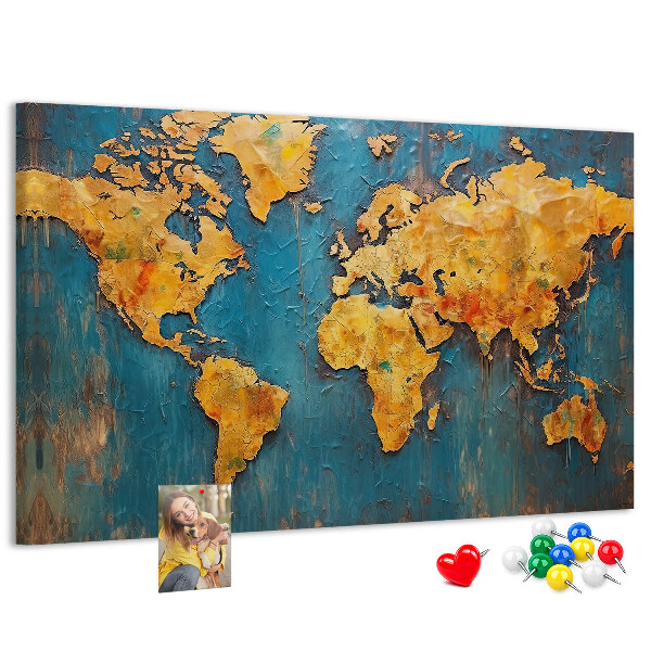 Cork board Decorative world map