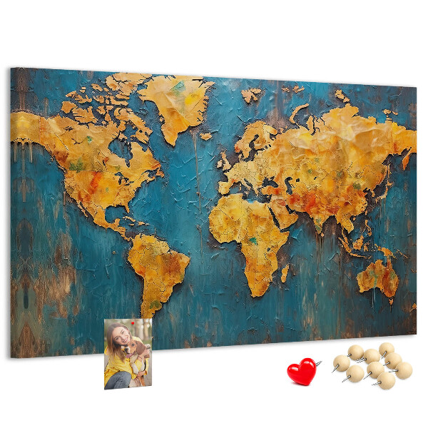 Cork board Decorative world map
