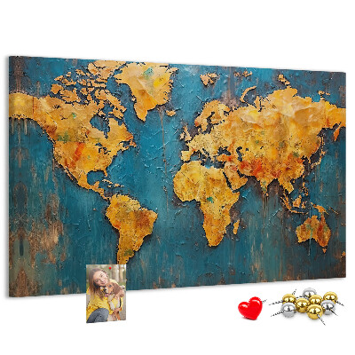 Cork board Decorative world map