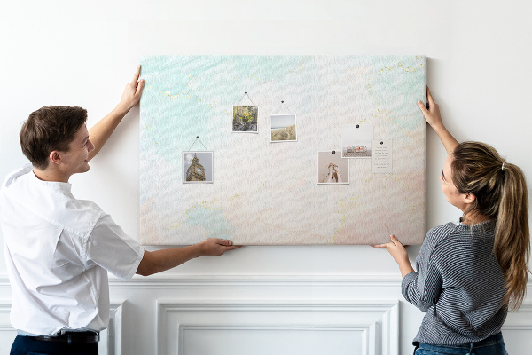 Cork display board Watercolor marble
