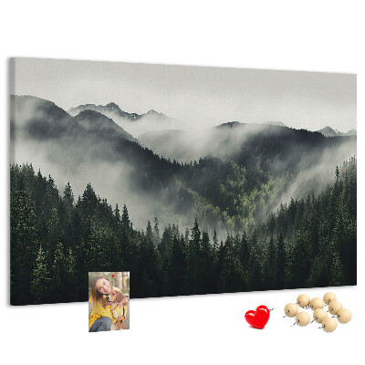 Cork memo board Forest landscape
