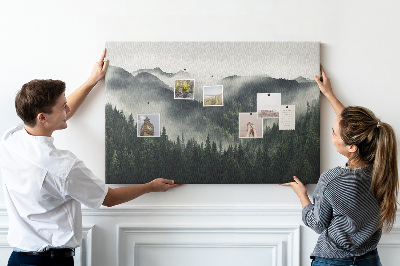 Cork memo board Forest landscape