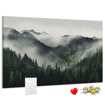 Cork memo board Forest landscape