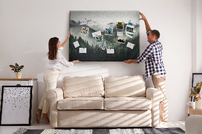 Cork memo board Forest landscape