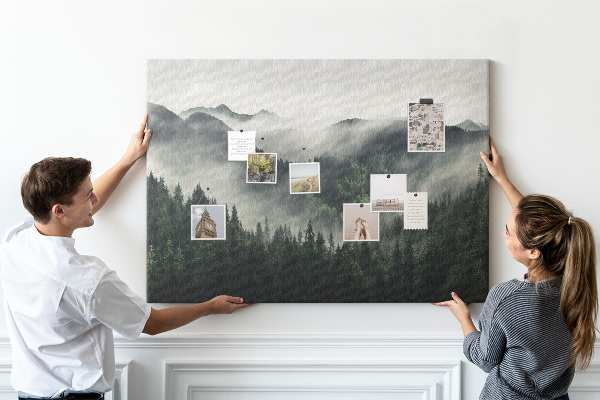 Cork memo board Forest landscape