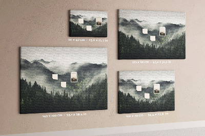 Cork memo board Forest landscape