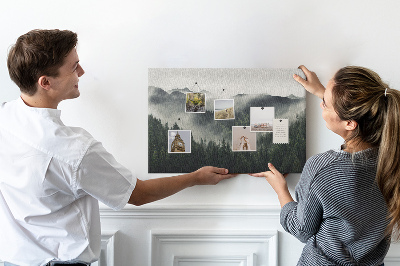 Cork memo board Forest landscape