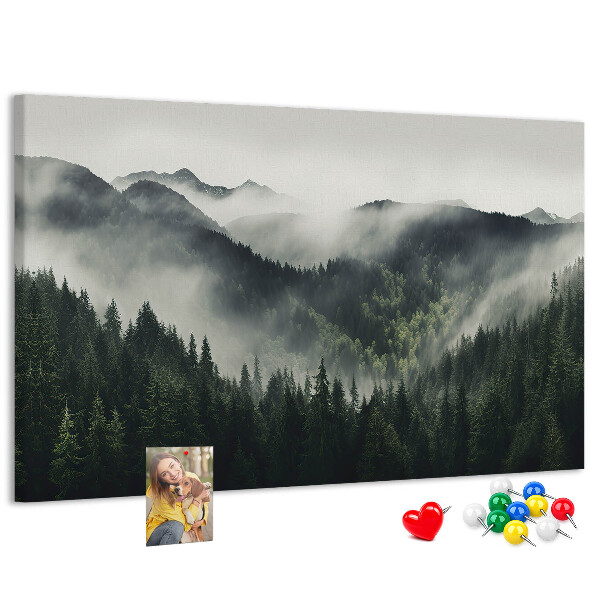 Cork memo board Forest landscape