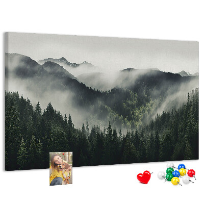 Cork memo board Forest landscape