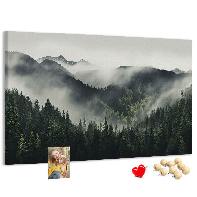 Cork memo board Forest landscape