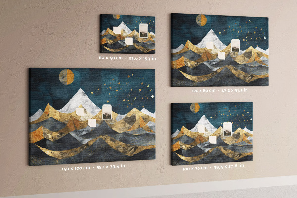 Cork display board Mountains at night