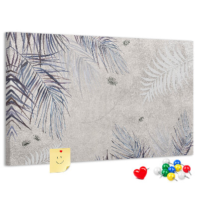 Cork memo board Palm leaf