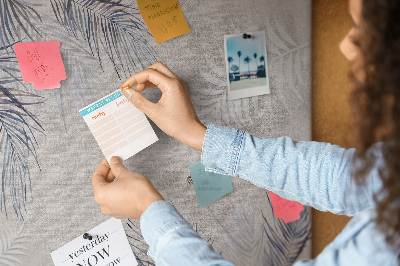 Cork memo board Palm leaf