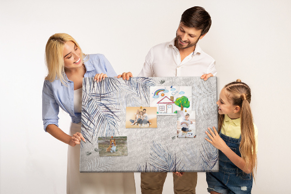 Cork memo board Palm leaf