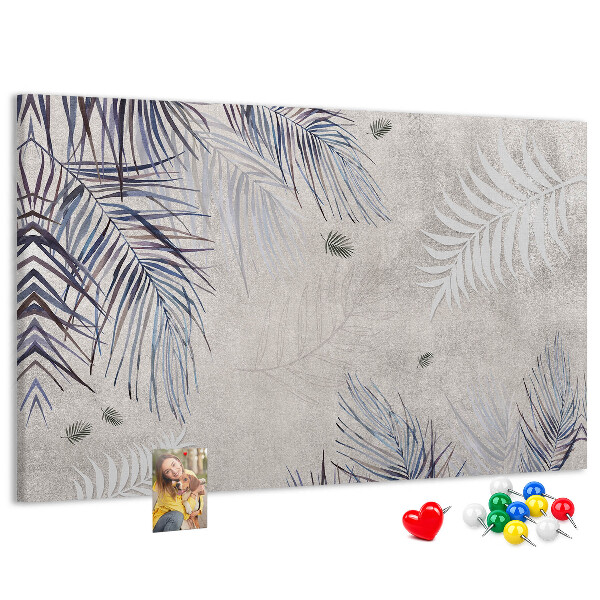 Cork memo board Palm leaf