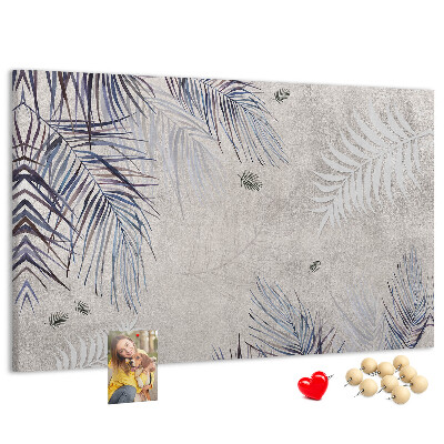 Cork memo board Palm leaf