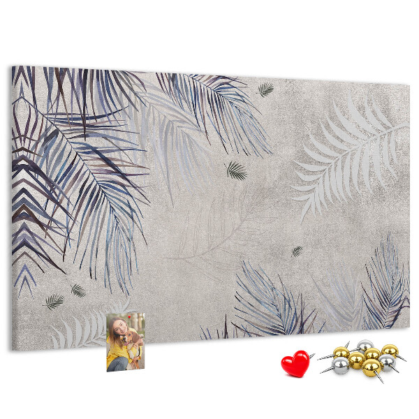 Cork memo board Palm leaf