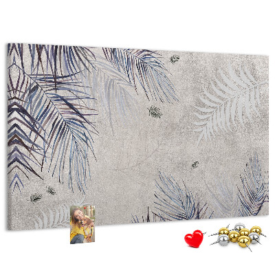 Cork memo board Palm leaf