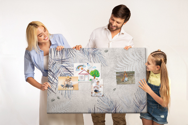 Cork memo board Palm leaf