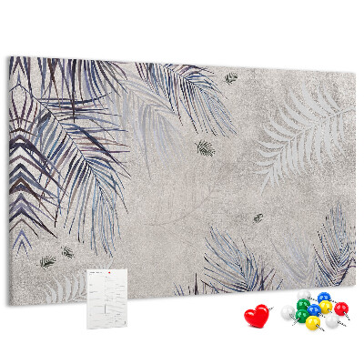 Cork memo board Palm leaf