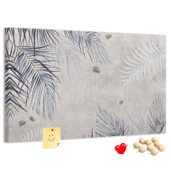 Cork memo board Palm leaf