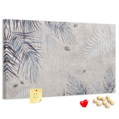 Cork memo board Palm leaf