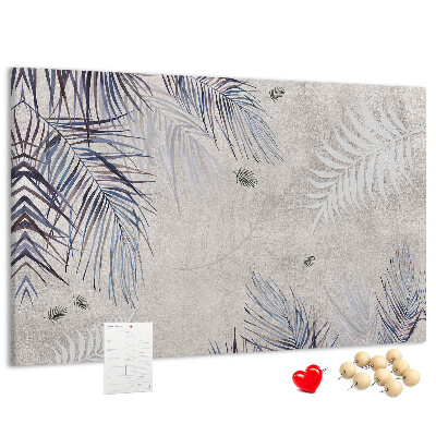 Cork memo board Palm leaf