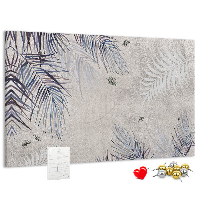 Cork memo board Palm leaf