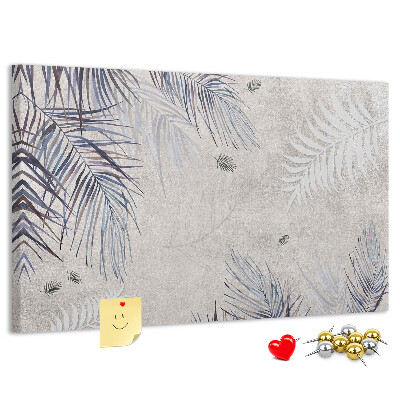 Cork memo board Palm leaf