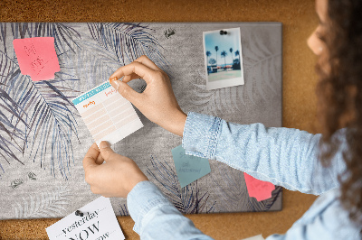 Cork memo board Palm leaf