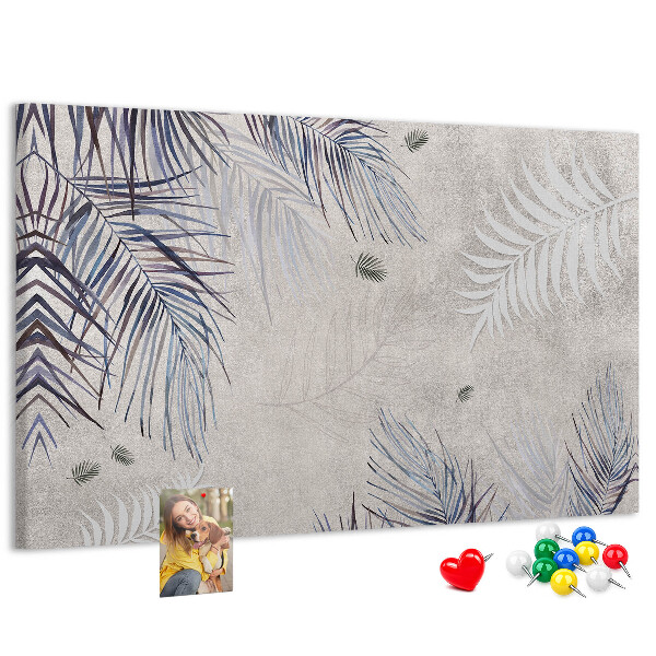 Cork memo board Palm leaf