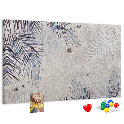 Cork memo board Palm leaf