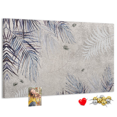 Cork memo board Palm leaf