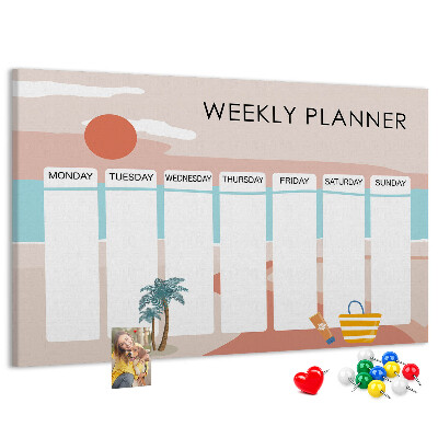 Cork board Weekly planner