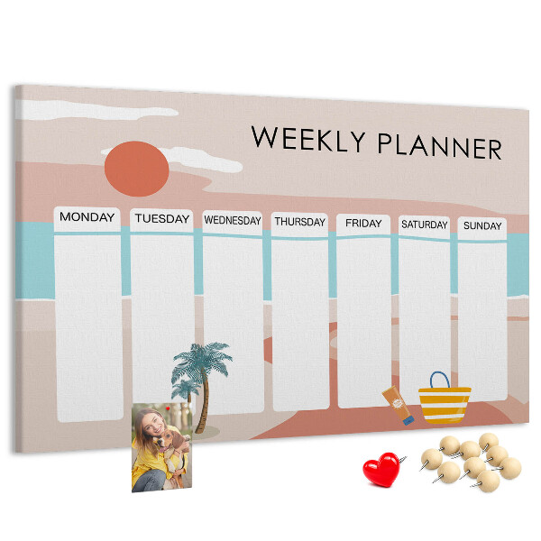 Cork board Weekly planner