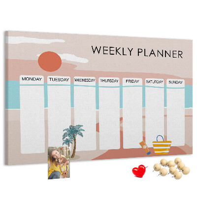 Cork board Weekly planner