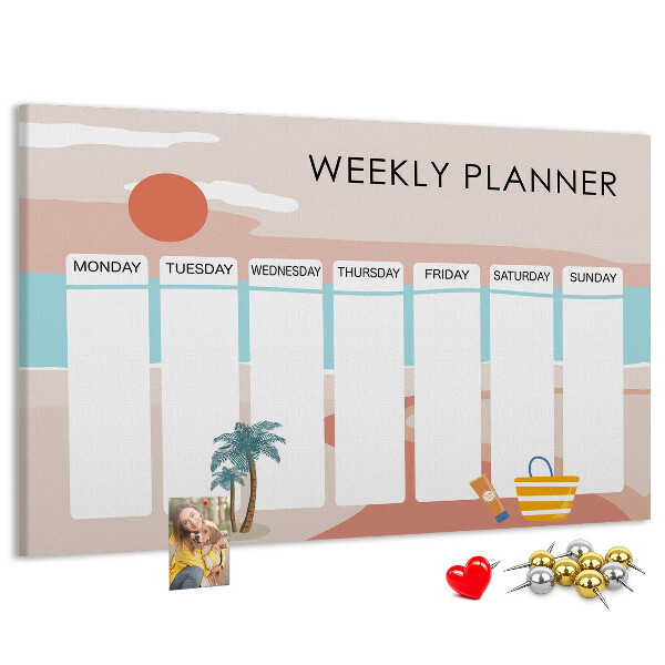 Cork board Weekly planner