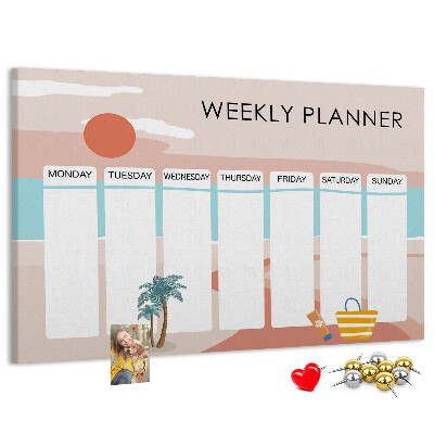 Cork board Weekly planner