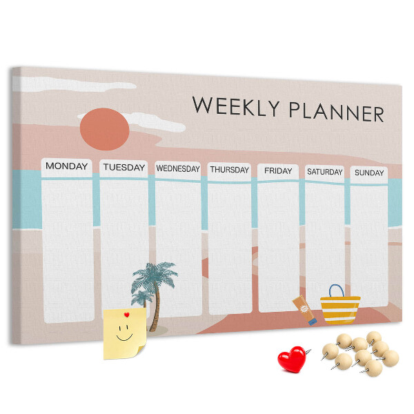 Cork board Weekly planner